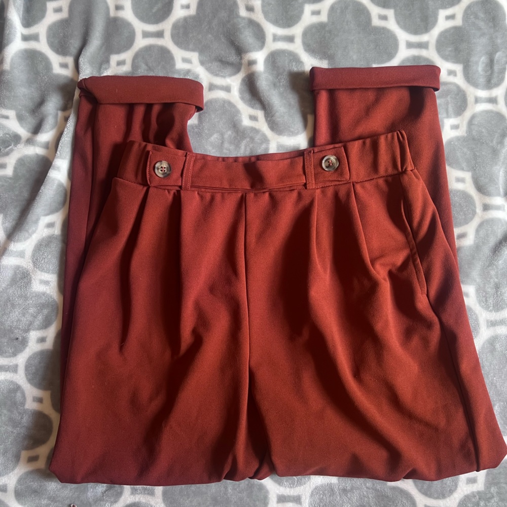 business casual pants brown/orange pants